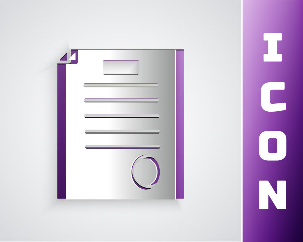 在灰色背景上孤立的逮捕令图标。搜查令，警方报告，传票。正义的概念。纸艺术风格。矢量图图片下载