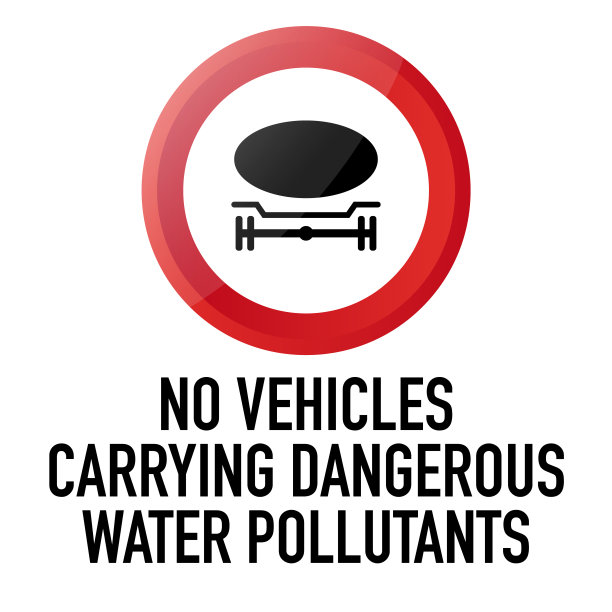 无车辆携带危险信息和警告通知和警告现实道路交通街道标志，矢量插图孤立在白色背景学习，教育，驾驶课程，执照，图标。从集合图片下载