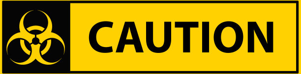 黄色警示标志，生物危害警告，阻止冠状病毒的设计理念图片下载