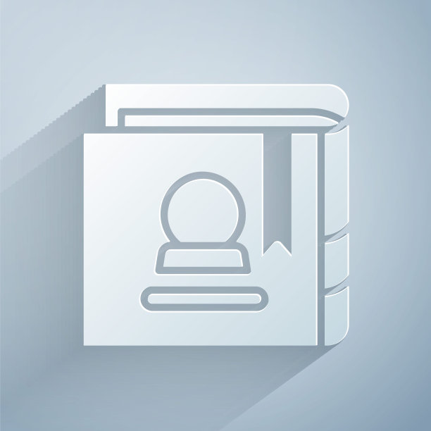 剪纸古老的魔法书与炼金术配方和神秘的咒语和结界图标孤立在灰色的背景。纸艺术风格。矢量图图片下载