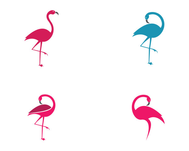 火烈鸟矢量图标图片下载