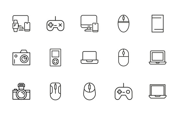 大量的爱好系列图标。图片下载