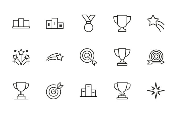 大型比赛系列图标。图片下载