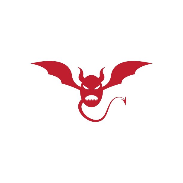 恶魔天使标志矢量图图片下载
