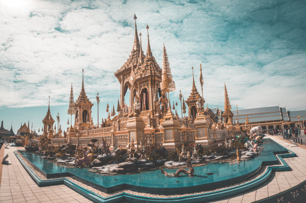 泰国曼谷普密蓬国王的皇家火葬场图片下载