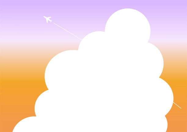 天空和云的插图素材图片