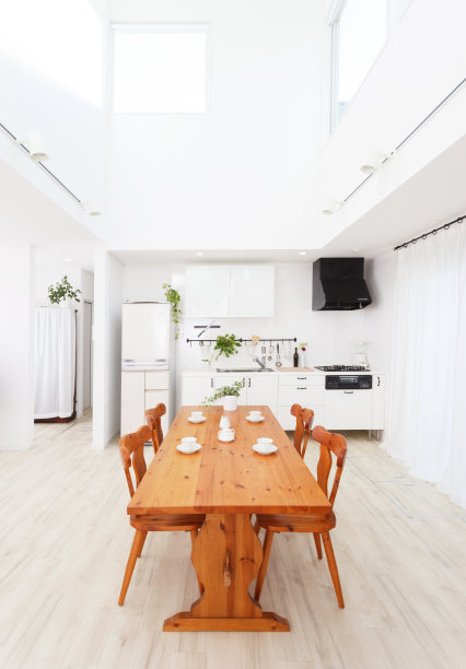 现代厨房白色房间内部。图片下载