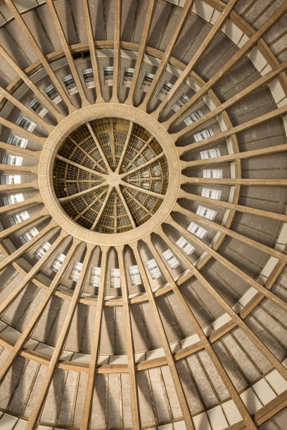 Hala Stulecia的混凝土肋拱顶-(百年纪念堂)图片下载