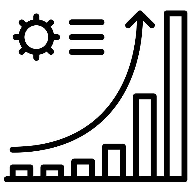 冠状病毒病例图表矢量图，线条风格图标图片下载