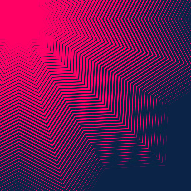 抽象的半色调紫色线在黑暗的背景素材图片