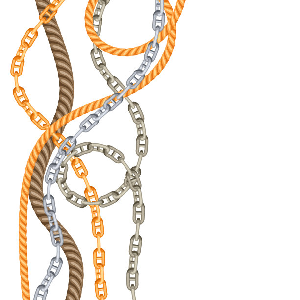 背景与旧链条和绳索。图片下载