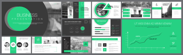 丰富多彩的营销或规划概念信息图集图片下载