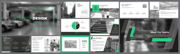 构建图表幻灯片模板集图片下载