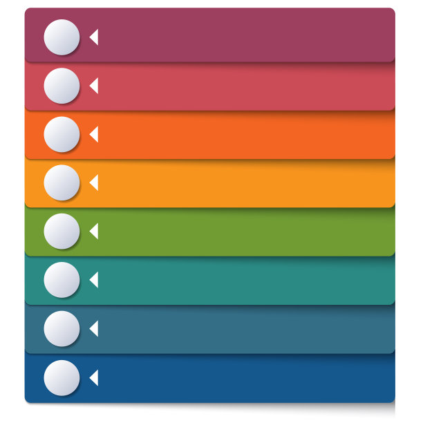 模板的信息图从彩色条带为旗帜，业务流程，工作流程，图表，流程图8个选项图片下载