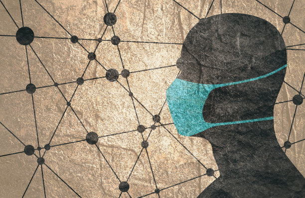 戴医用口罩的人素材图片