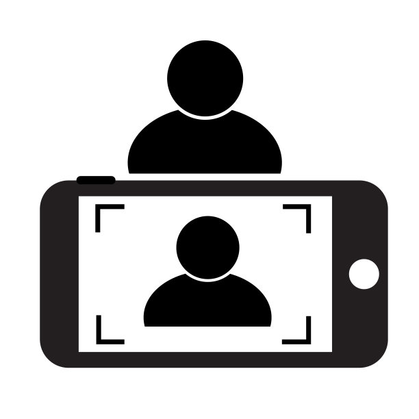 白色背景上的自拍图标。平的风格。手机照片图标为您的网站设计，标志，应用程序，UI。有问题的象征。有问题的概念设计。图片下载