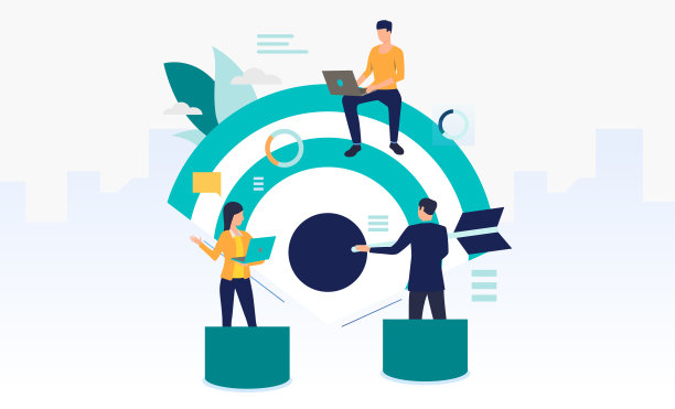 商务人员工作和设定公司目标图片下载