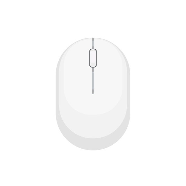 白色鼠标隔离在白色背景上。矢量图图片下载