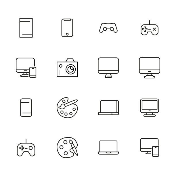 大量的爱好系列图标。图片下载