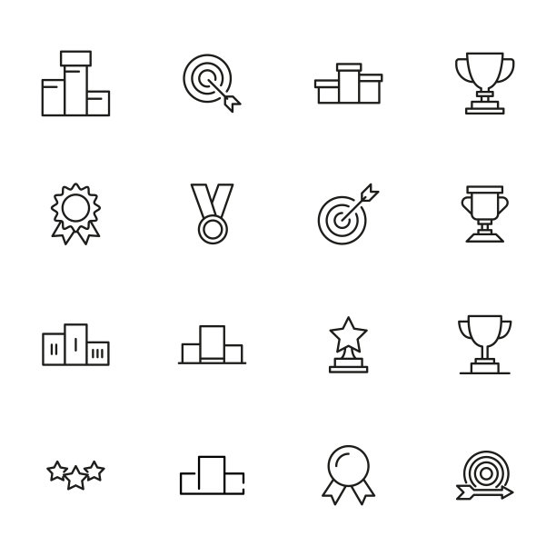 大型比赛系列图标。图片下载