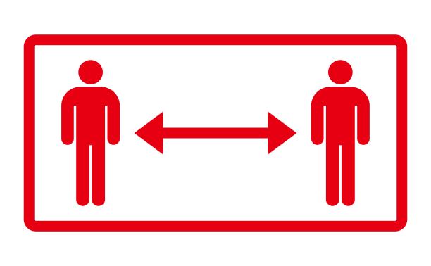 代表社交距离的简单图标图片下载