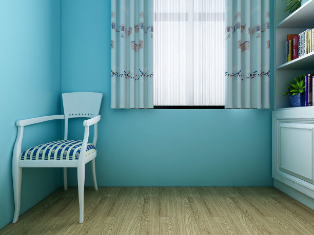 一个卡通儿童卧室的3d渲染与一张大床和各种装饰图片下载