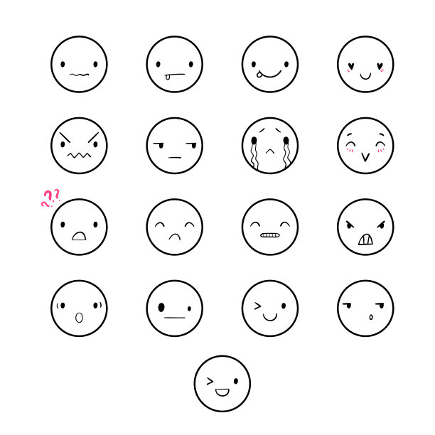 表情符号涂鸦轮图片下载