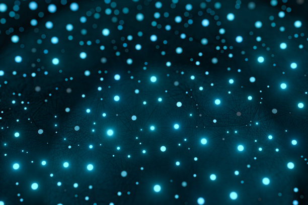 亮点和抽象线与黑暗的背景，3d渲染。图片下载