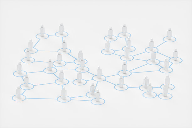 人员模型，业务团队和连接概念，3d渲染。图片下载