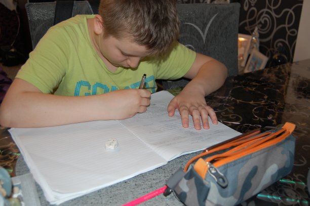 这男孩在家学习图片下载