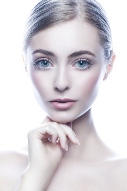 美丽年轻魅力可爱的时尚模特美女美丽的脸蛋，完美的皮肤图片下载