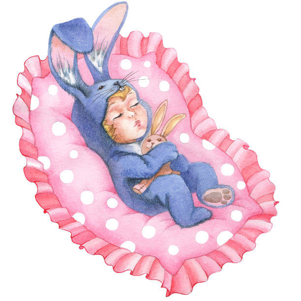 穿着兔子服装的小孩图片下载