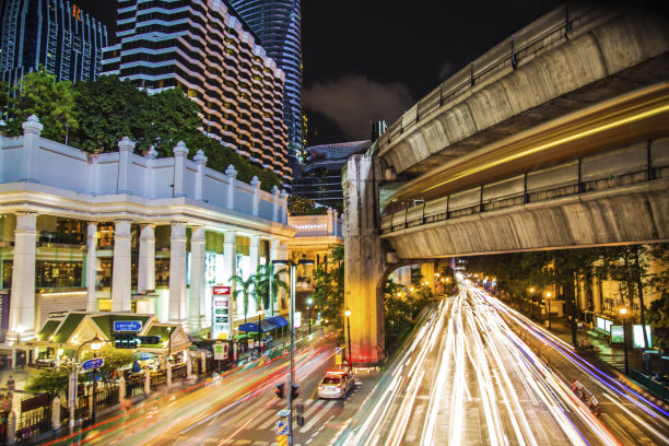 泰国曼谷夜间街景图片下载