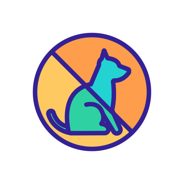 这是不可能的动物图标矢量轮廓插图图片下载