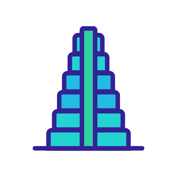摩天大楼图标矢量轮廓插图图片下载