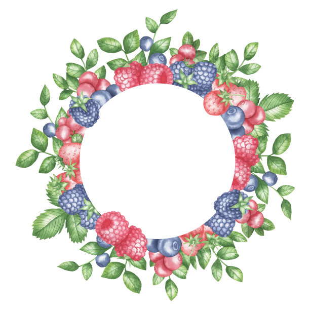 圆框架的浆果。jpg图片下载