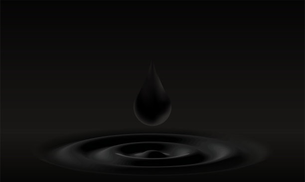 抽象背景黑色波浪飞溅和下降插图图片下载