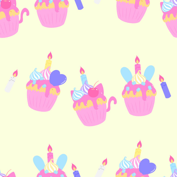 蛋糕无缝模式图片下载