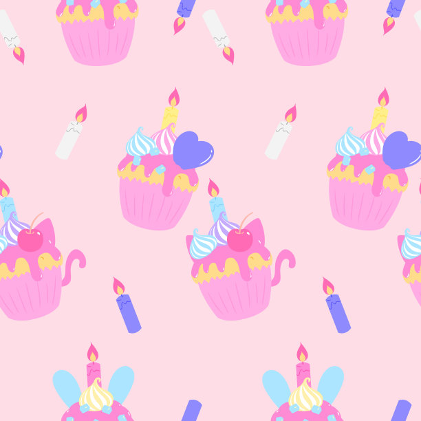 蛋糕无缝模式图片下载