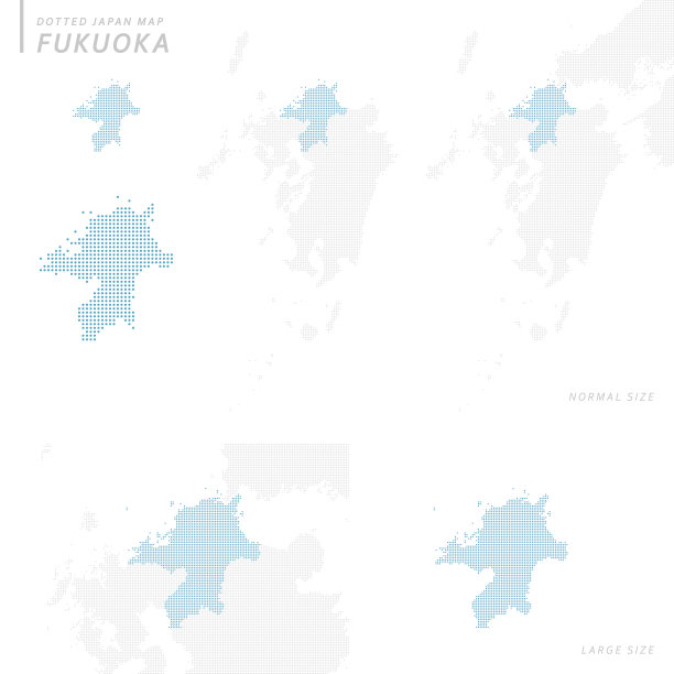 点日本地图，福冈图片下载