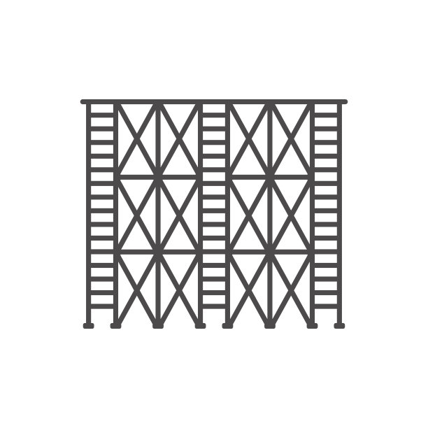 扁平风格的脚手架图标矢量素材图片下载