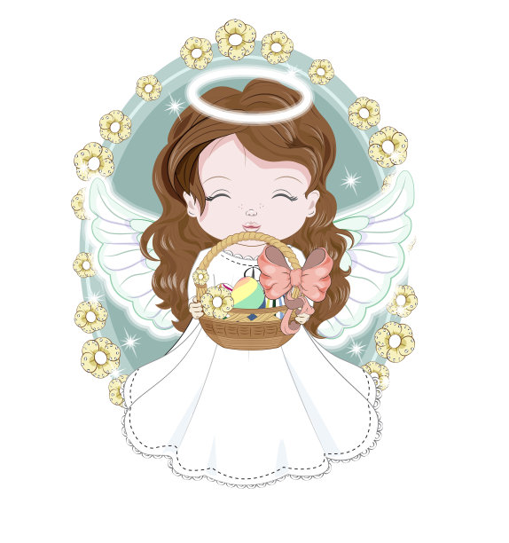 复活节小天使。图片下载