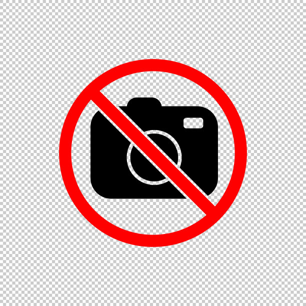 无相机，停止拍照或不拍照，禁止照片图标为黑色和红色。被禁止的符号简单在孤立的背景。每股收益10向量。图片下载