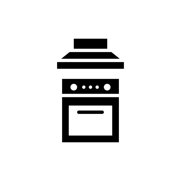 炉烤箱矢量固体图标。图片下载