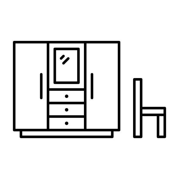 衣柜矢量图标图片下载