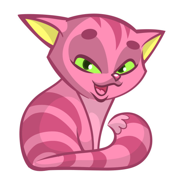 可爱和有趣的卡通猫。矢量图图片下载
