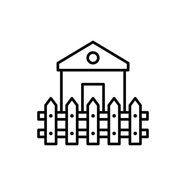 木栅栏矢量图标图片下载