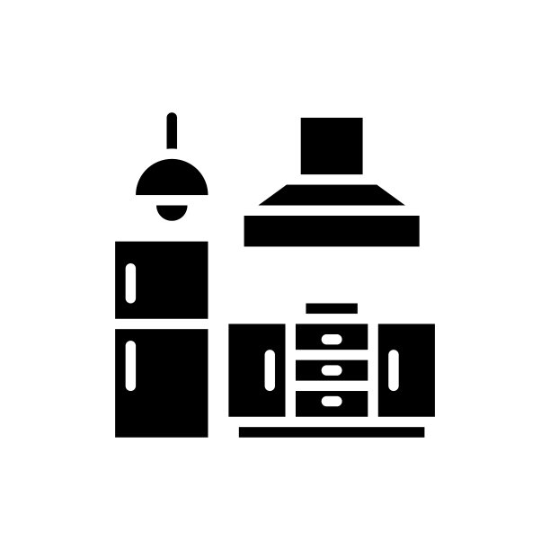 厨房矢量立体图标图片下载