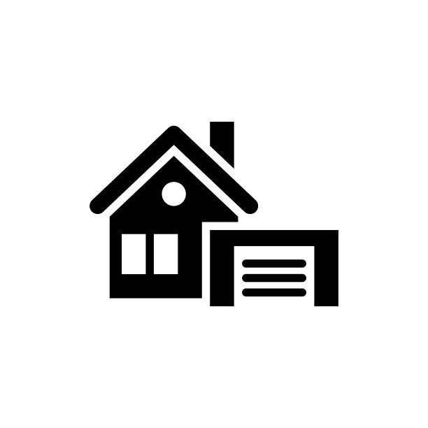 车库矢量固体图标。图片下载