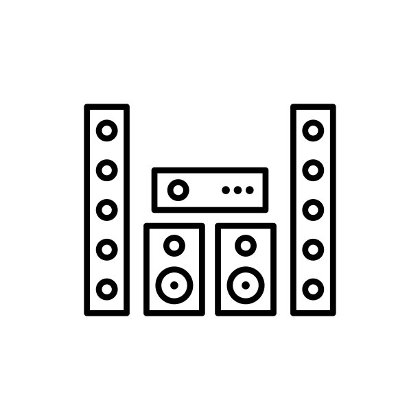 音响系统矢量图标图片下载